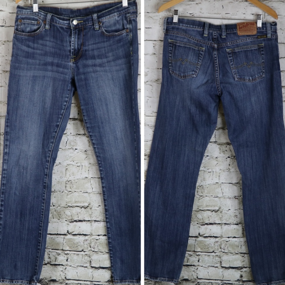 LUCKY BRAND JEANS Distress Straight Mid Rise 10/30